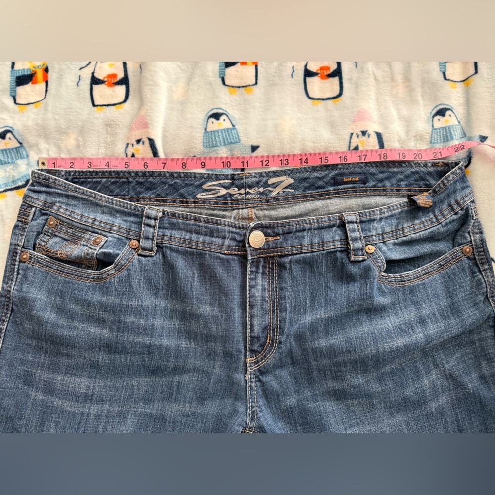 Seven7 Women's Blue Boot Cut Jeans